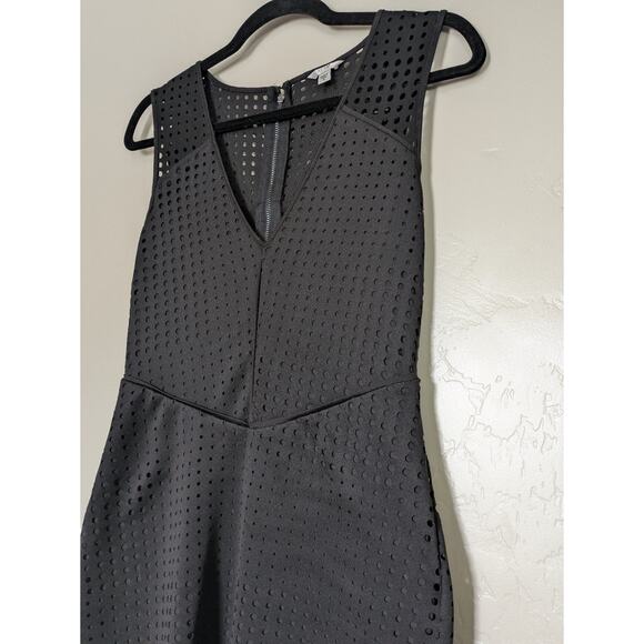 Guess Dress Women Small Black Mesh Cutout LBD Cocktail Perforated Sheath Evening - Picture 9 of 11